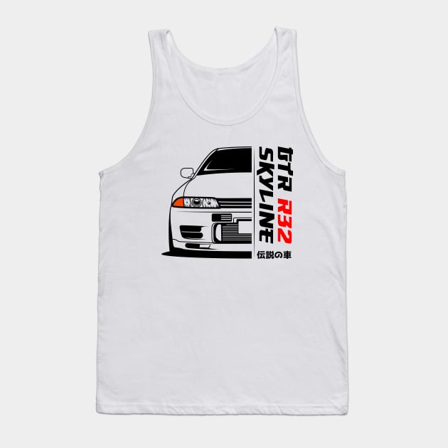 R32 Front JDM Tank Top by GoldenTuners